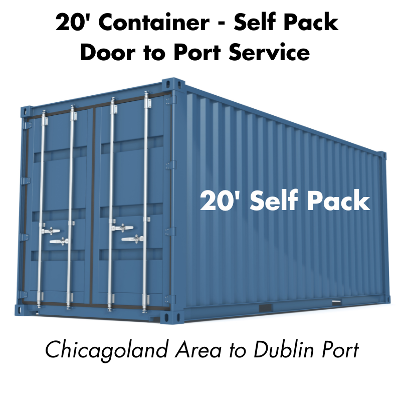 Self Pack Container | Chicago area to Ireland